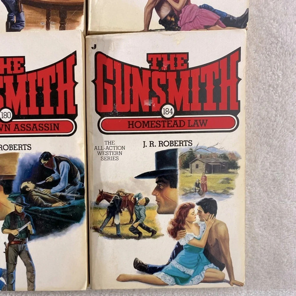 Vintage  The Gunsmith All Action Western Romance Novel x4 - Picture 4 of 14